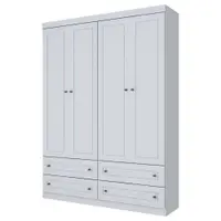 Guarda-Roupa 4 Portas 4 Gavetas Henn Americano