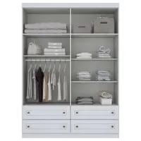 Guarda-Roupa 4 Portas 4 Gavetas Henn Americano