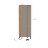 Armário Torre Luciane Yara Despenseiro 3 Portas 70cm