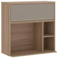 Armário Aéreo 80cm 1 Porta com Nicho Luciane Yara