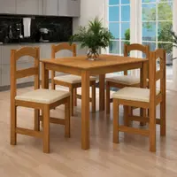 Mesa de Jantar 4 Cadeiras 76,5cm x 76,5cm Arauna