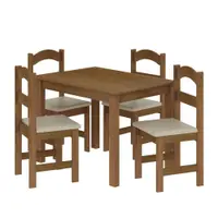 Mesa de Jantar 4 Cadeiras 76,5cm x 76,5cm Arauna
