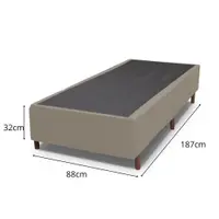 Base Box Solteiro Prince Sued 0,88x1,87x0,38