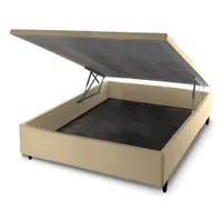 Base Box Baú Prince Sued 138x188x41cm
