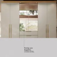 Guarda-Roupa Casal 6 Portas 4 Gavetas Demobile Giardino New