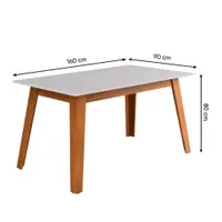 Conjunto Mesa de Jantar 78cm x 160cm 6 Cadeiras Dobue