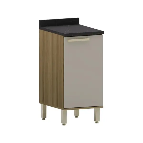 Balcão de Cozinha 40 cm 1 Porta com Tampo Luciane Isis