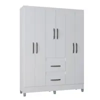 Guarda Roupa Poquema Capri 6 Portas 2 Gavetas