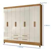 Guarda Roupa e Cômoda Moval Florida 2 Peças 8 Portas 12 Gavetas