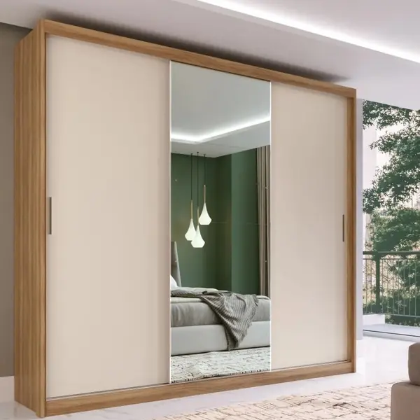 Guarda-Roupa Casal 3 Portas 4 Gavetas Demobile Dalila