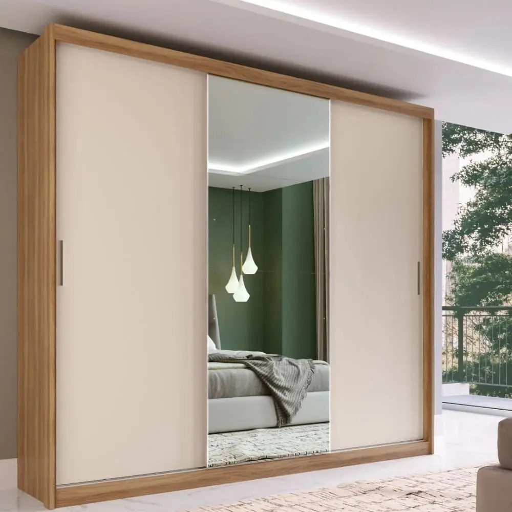 Guarda-Roupa Casal 3 Portas 4 Gavetas Demobile Dalila