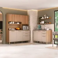 Cozinha Luciane Modulada 2 Peças 10 Portas 4 Gavetas sem Tampo