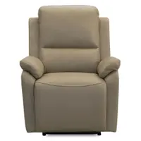 Poltrona do Papai Retrátil Reclinável Elétrica Aniche L06 Couro Fendi - Lyam Decor