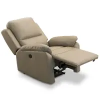 Poltrona do Papai Retrátil Reclinável Elétrica Aniche L06 Couro Fendi - Lyam Decor