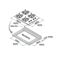 Cooktop Itatiaia Essencial 4 bocas
