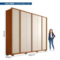 Guarda-Roupa Casal 6 Portas 4 Gavetas Caemmun Topázio