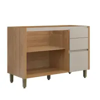 Balcão de Cozinha 120 cm 2 Portas 3 Gavetas sem Tampo Linea Brasil Allure