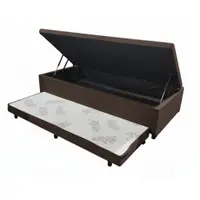 Base Box Baú Prince 88x188x46 Com Cama Auxiliar