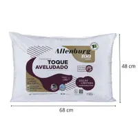 Kit 4 Travesseiros Altenburg Toque Aveludado 48x68 Macios e Confortáveis