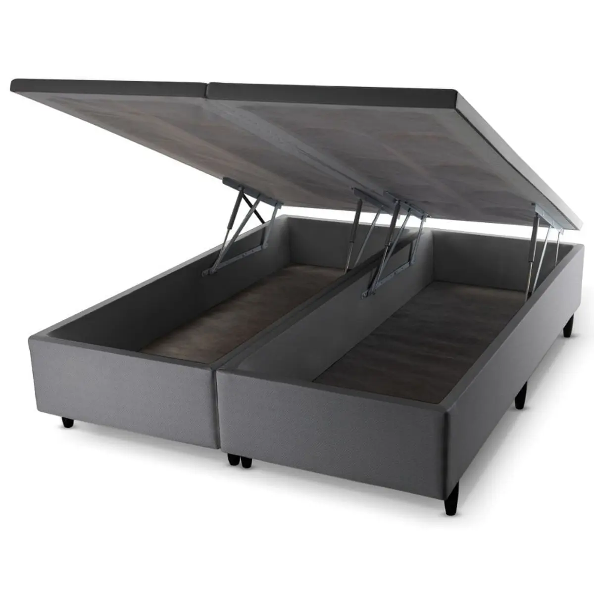 Base Box Baú Prince Sued Queen Size 158 x 197 x 41cm