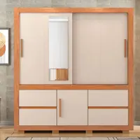 Guarda-Roupa Solteiro 3 Portas 4 Gavetas Caemmun Optimus Lux