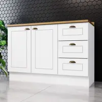 Balcão de Cozinha com Tampo Henn Americana 120cm 2 Portas Clássico