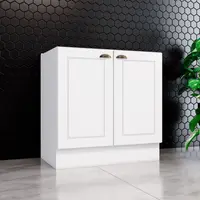 Balcão Americana Henn 2 Portas 80cm com Tampo MDF para Cozinha