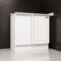 Balcão Canto Reto 1 Porta Americana Henn com Tampo MDF Americana Henn 94 cm