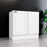 Balcão Canto Reto 1 Porta Americana Henn com Tampo MDF Americana Henn 94 cm