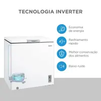 Freezer Midea Horizontal 198L Inverter MDRC280