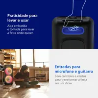 Caixa de Som Philips Party Speaker BT 1500W TAX4000