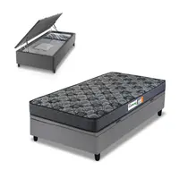 Conjunto Base Box Baú Solteiro Prince com Colchão Supremo Hellen D33 88x188