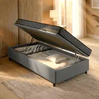 Conjunto Base Box Baú Solteiro Prince com Colchão Supremo Hellen D33 88x188