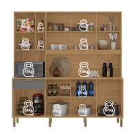 Cozinha Compacta 7 Portas 2 Gavetas com Tampo KIT'S Nature