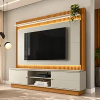 Estante Home para TV até 75'' com LED Guararapes Linea Brasil 215cm