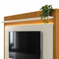 Estante Home para TV até 75'' com LED Guararapes Linea Brasil 215cm