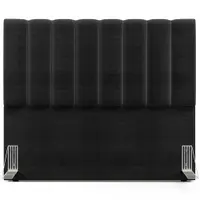 Cabeceira Cama Box Casal 140 Cm Dália W01 Facto Preto Metalizado - Lyam Decor