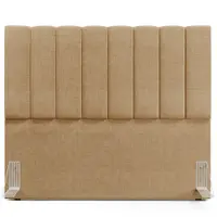 Cabeceira Cama Box Casal 140 cm Dália W01 Linho Bege Escuro - Lyam Decor