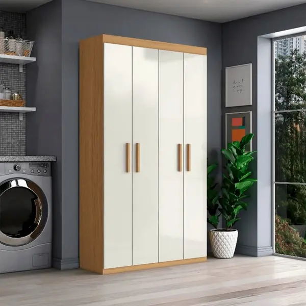 Armário Multiuso Lavanderia 182,5cm 4 Portas 4 Prateleiras Aramoveis