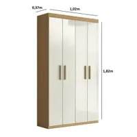 Armário Multiuso Lavanderia 182,5cm 4 Portas 4 Prateleiras Aramoveis