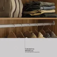 Guarda-Roupa Casal 4 Portas 4 Gavetas Demobile Bilbao