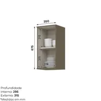 Armário Connect Henn Aéreo 1 Porta em MDF 35cm