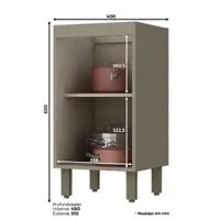 Balcão de Cozinha 40 cm 1 Porta Henn Connect