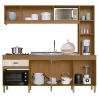 Cozinha Indekes Dubai 7 Portas 1 Gaveta Sem Tampo
