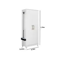 Armário Multiuso Lavanderia 170cm 2 Portas 4 Prateleiras Moval Jade