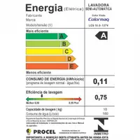 Tanquinho Colormaq 10kg Turbilhonamento Semiautomática LCS10