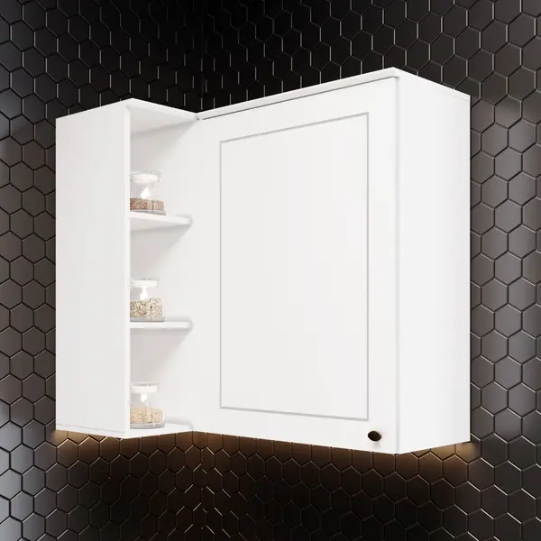 Armário Aéreo Para Cozinha Henn Americana de Canto Reto 1 Porta