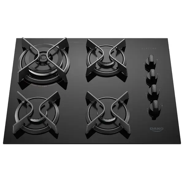 Cooktop Dako Supreme 4 bocas Mesa de Vidro com Tripla Chama