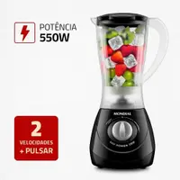 Liquidificador Mondial Easy Power 2 Velocidades 1,9L 550W L-550