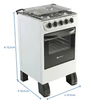 Fogão 4 Bocas Braslar New Sirius